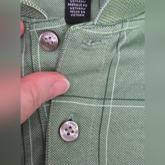 Van Heusen Medium Mens Green Polo Shirt - Picture 4 of 9